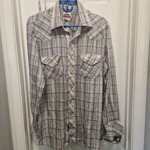 Men's Plaid Miller Western pearl snap Shirt